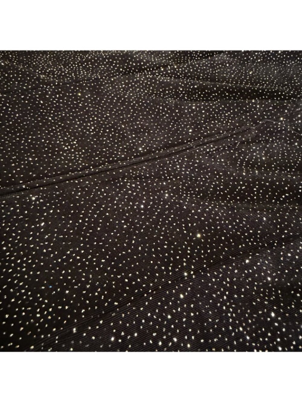 Evening Dress Womens 12 Curvy Black Mini Illusion Elegant Sparkle VTG Night Way - Picture 10 of 15